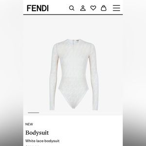 Fendi FF Lace Bodysuit- Brand New